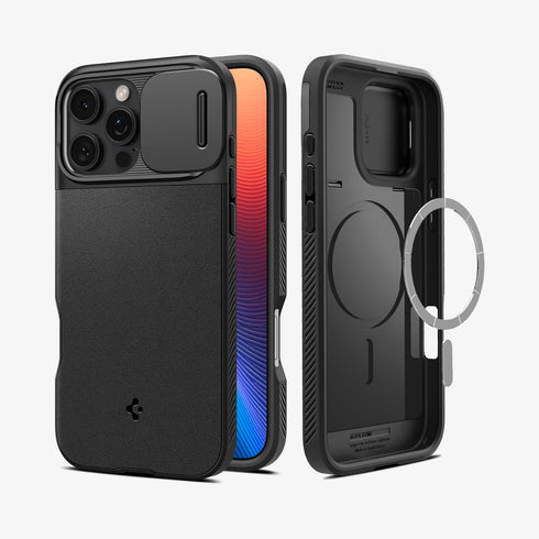 כיסוי Spigen לאייפון 16 מסדרת Optik Armor (MagFit)